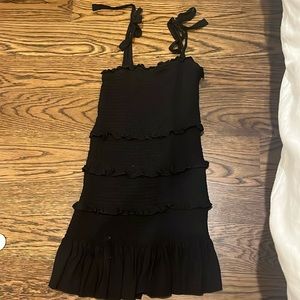 KATIE J NYC BOW RUFFLE RUCHED MINI GIRLS DRESS